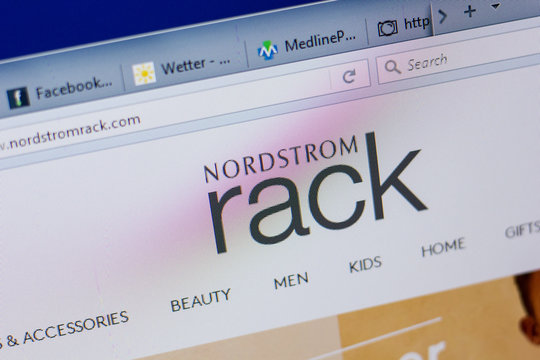 Ryazan, Russia - June 17, 2018: Homepage of NordstromRack website on the display of PC, url - NordstromRack.com.