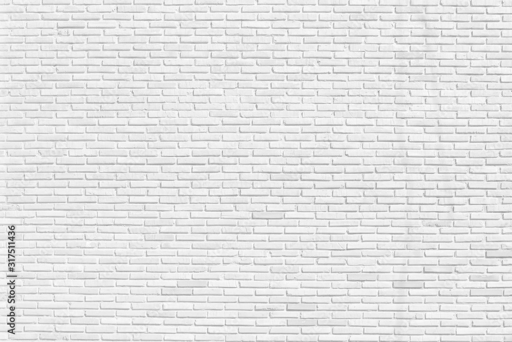 Poster clean white brick wall texture design. empty white brick background for presentations and web design