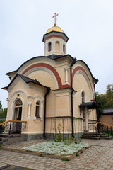 Chapel of the three killed monks in Optina Monastery. Optina Pustyn (literally Opta's hermitage) is an Eastern Orthodox monastery near Kozelsk in Russia