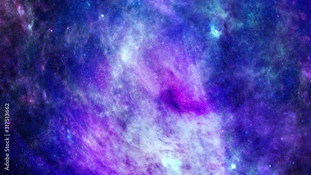 Wall mural animation view to travelling across the universe in moving