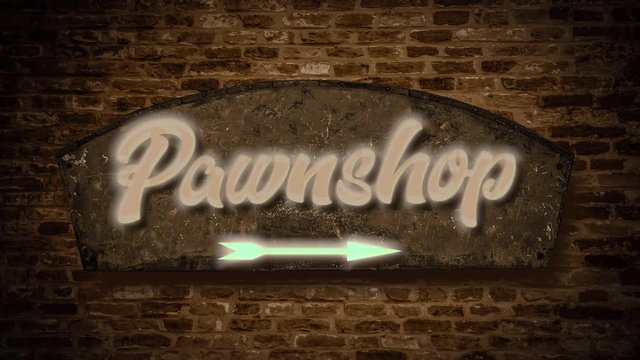 Street Sign the Way to Pawnshop