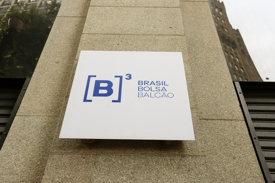Sao Paulo, Brazil - nov 09, 2019 - Facade of the B3, a Stock Exchange located at old downtown, the historic city center of Sao Paulo, Brazil. Written in portuguese: Stock Exchange and Futures