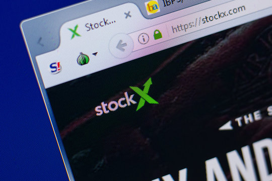 Ryazan, Russia - June 17, 2018: Homepage of Stockx website on the display of PC, url - Stockx.com.