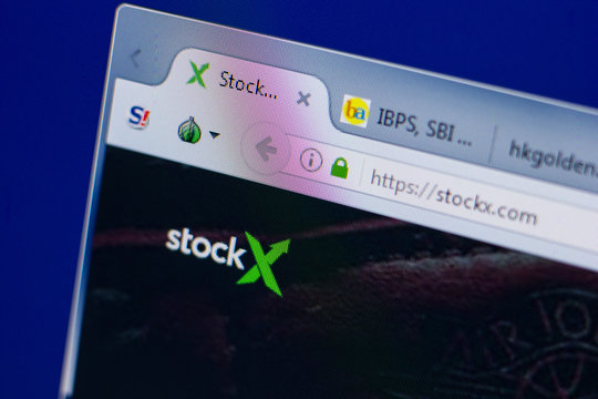 Ryazan, Russia - June 17, 2018: Homepage of Stockx website on the display of PC, url - Stockx.com.