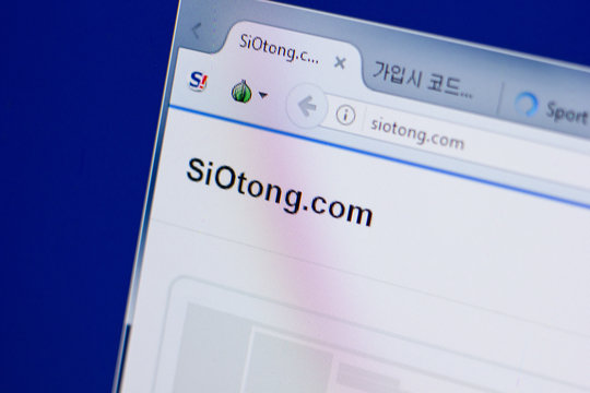 Ryazan, Russia - June 17, 2018: Homepage of SiOtong website on the display of PC, url - SiOtong.com.