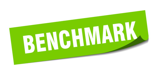 benchmark sticker. benchmark square sign. benchmark. peeler