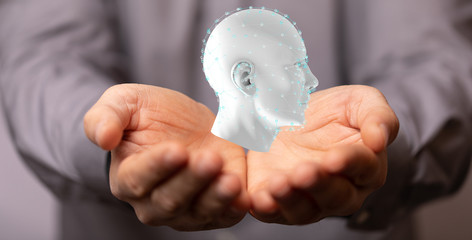 Mind, brain power and energy concept.