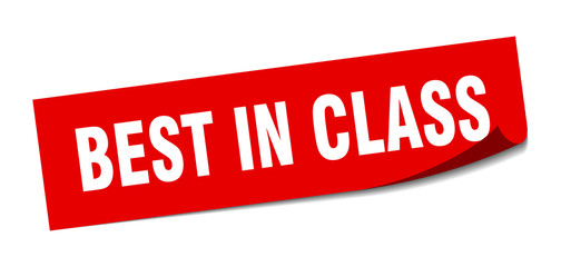 best in class sticker. best in class square sign. best in class. peeler