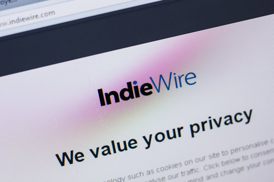 Ryazan, Russia - June 17, 2018: Homepage of IndieWire website on the display of PC, url - IndieWire.com.