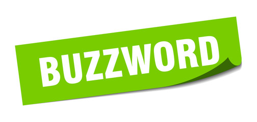 buzzword sticker. buzzword square sign. buzzword. peeler