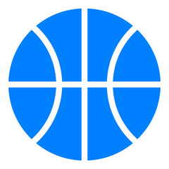 Basketball sign icon - blue simple, isolated - vector
