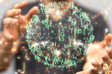 Digital Network and data concept