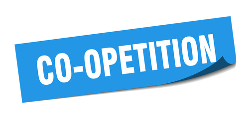 co-opetition sticker. co-opetition square sign. co-opetition. peeler