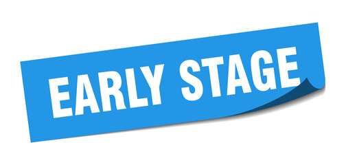 early stage sticker. early stage square sign. early stage. peeler