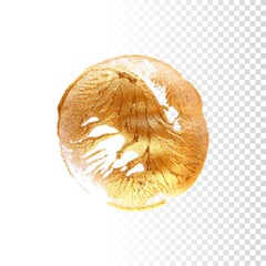 Gold hand drawn paint brush stroke