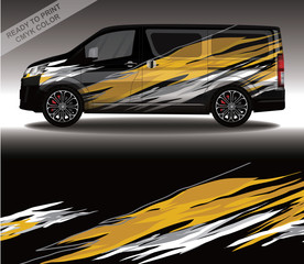 Car wrap decal design vector, custom livery race rally car vehicle sticker and tinting.