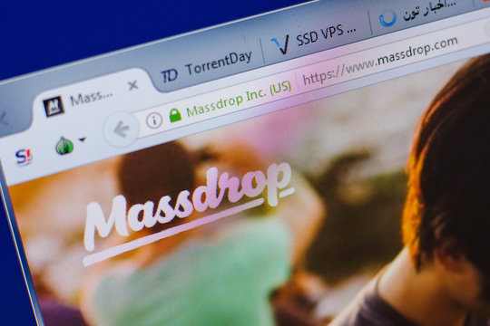Ryazan, Russia - June 17, 2018: Homepage of massDrop website on the display of PC, url - massDrop.com.