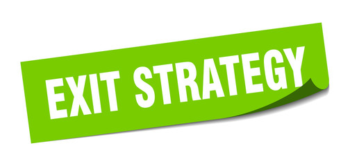 Fototapeta premium exit strategy sticker. exit strategy square sign. exit strategy. peeler