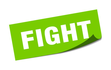 Fototapeta premium fight sticker. fight square sign. fight. peeler