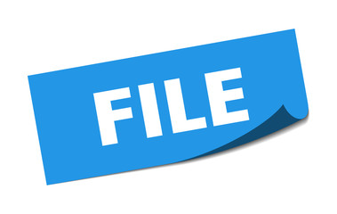 file sticker. file square sign. file. peeler