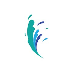 Fototapeta premium Water Splash logo vector ilustration