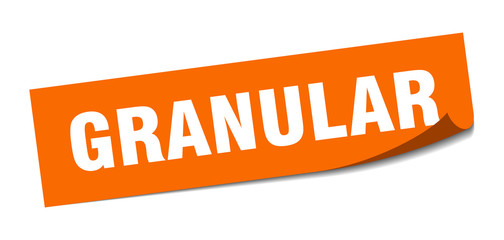 granular sticker. granular square sign. granular. peeler