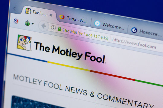 Ryazan, Russia - June 17, 2018: Homepage Of The Motley Fool Website On The Display Of PC, Url - Fool.com.