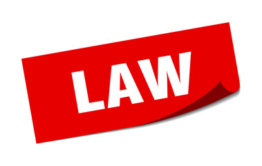 law sticker. law square sign. law. peeler