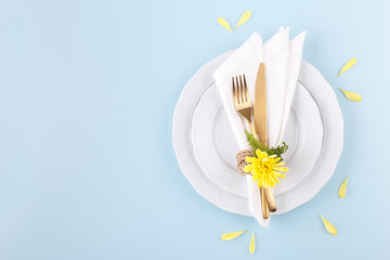 Spring or Easter table setting