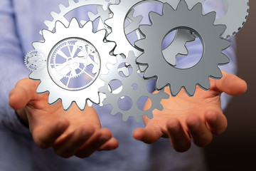 gear Technology setting concept background.
