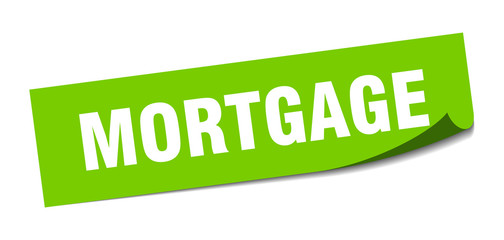 mortgage sticker. mortgage square sign. mortgage. peeler