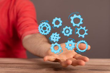 gear Technology setting concept background.