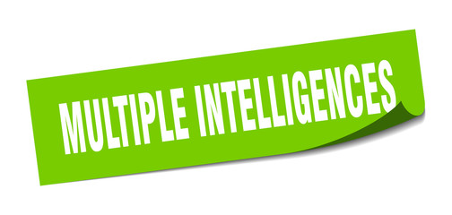 multiple intelligences sticker. multiple intelligences square sign. multiple intelligences. peeler