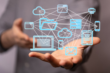 Cloud storage and Computing concept.