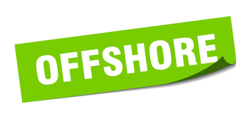 offshore sticker. offshore square sign. offshore. peeler