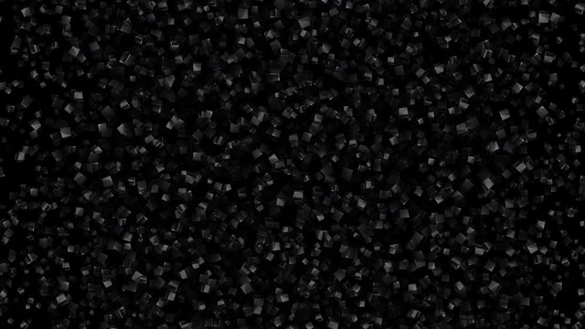 Star fantasy minimal black background with three dimensional cubes floating like dust in a futuristic infinite galaxy