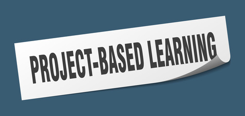 project-based learning sticker. project-based learning square sign. project-based learning. peeler