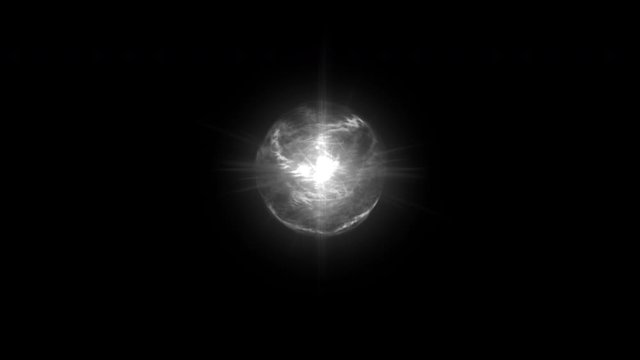 Magic occult star burst explosion sphere of abstract bright lights sparkling on a minimal black background