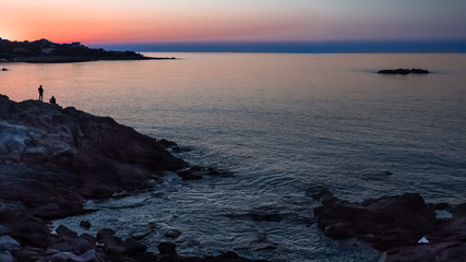 Sunset at the Ocean Panorama