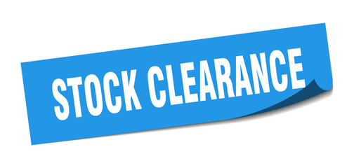 stock clearance sticker. stock clearance square sign. stock clearance. peeler