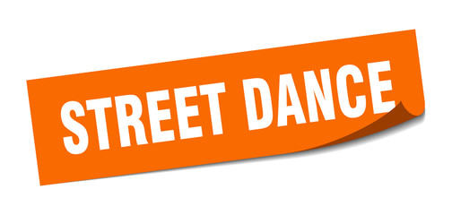 street dance sticker. street dance square sign. street dance. peeler