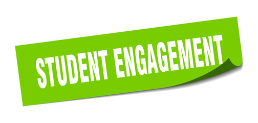 student engagement sticker. student engagement square sign. student engagement. peeler