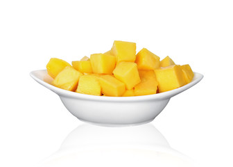 Mango fruit isolated on white background . This has clipping path.