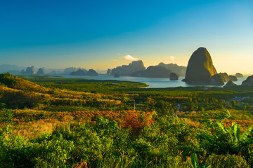 samet nang she, seascape and mountain landscape