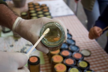 Honey jars artisan farmers market