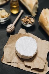 Cheese appetizer selection or whine snack set.