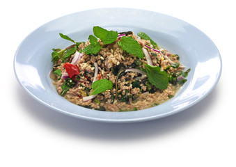larb moo, pork type of Lao minced meat salad