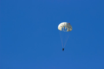 Skydiving jumping from an airplane.