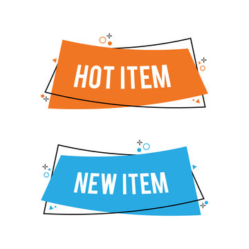 Hot Item and New Item Minimalist Abstract Labels