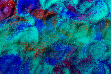 Fototapeta na wymiar color sand in geometric pattern background 